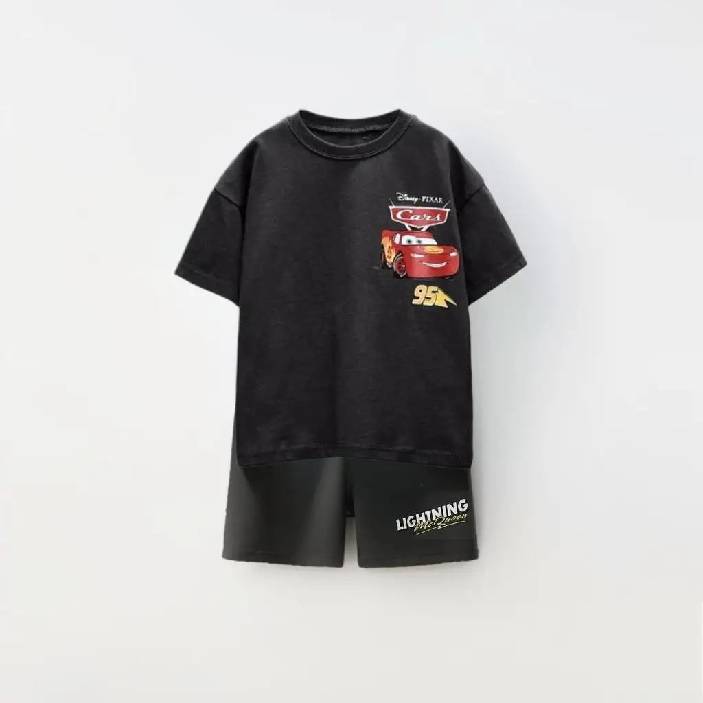 Stitch T Shirt Blue Shorts Fashion Casual Clothing Boys Baby Lovely Tees Simple All-match Shorts 2 Piece Set Summer Infant Wear