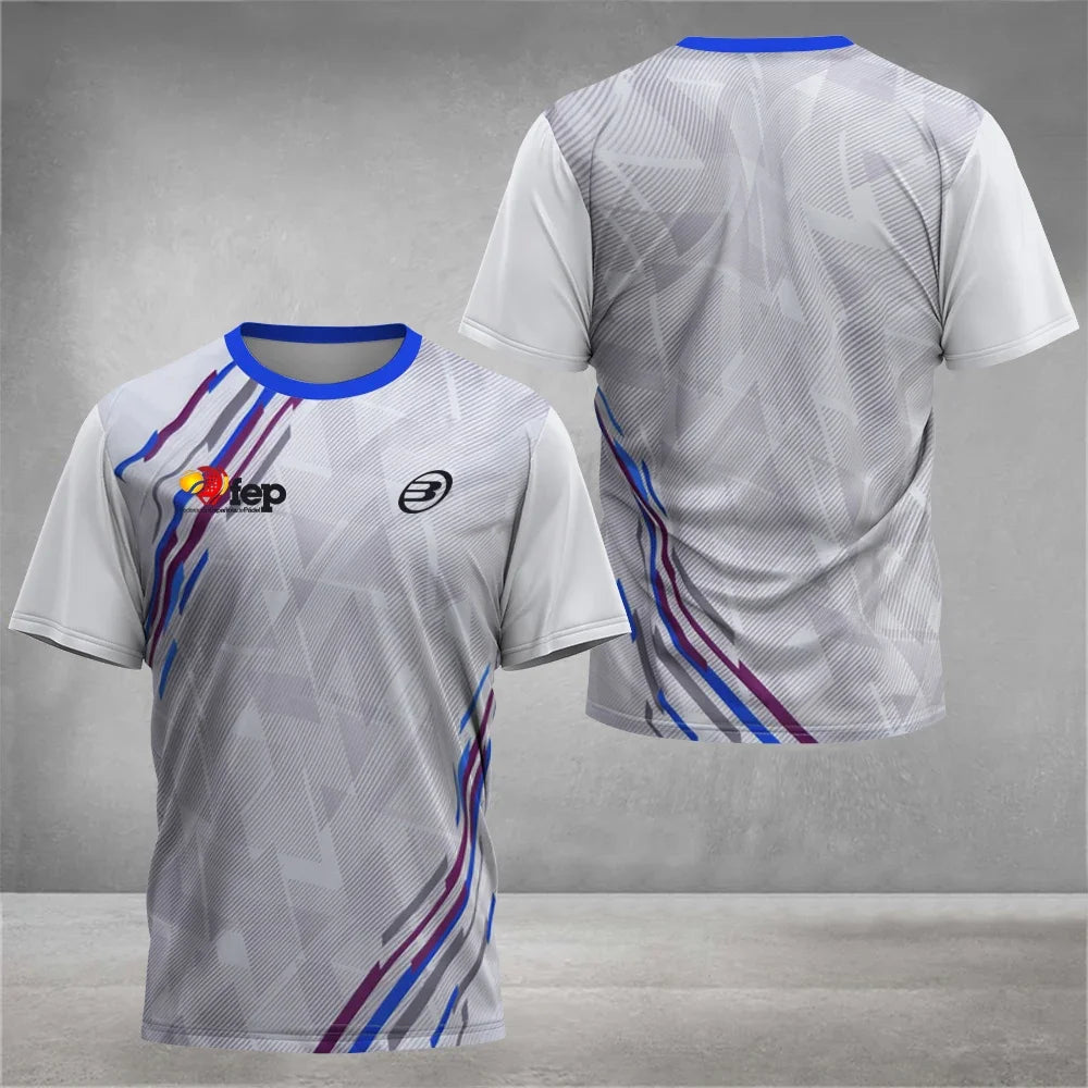 Cool Padel Breathable Short Sleeve Summer Quick Dry Short Sleeve Street Men's Top Outdoor Tennis T Shirt New Fitness Collection