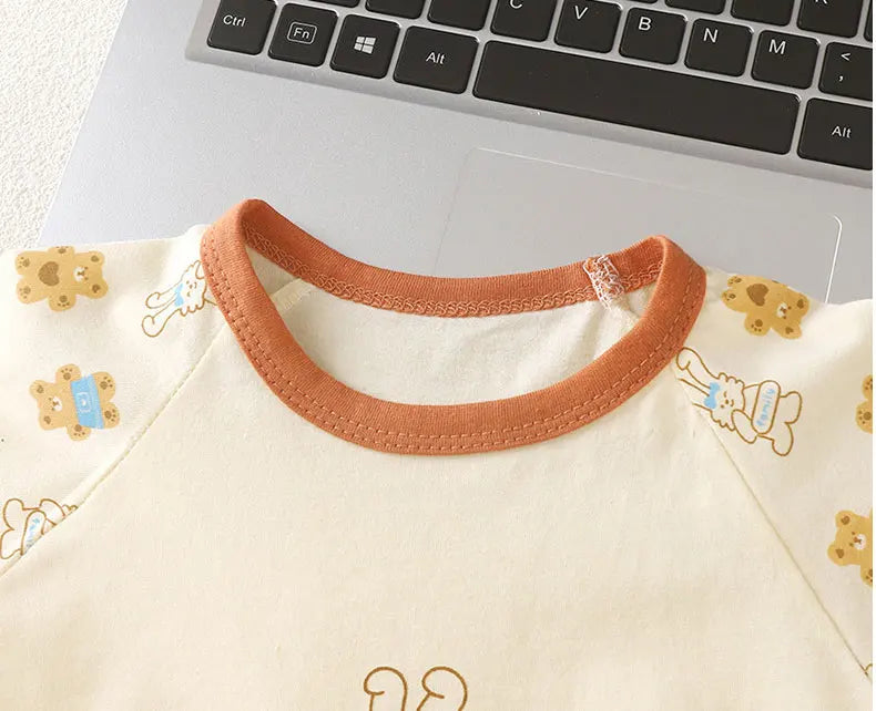 Children's Sets Cotton Kids Clothes short Sleeve Home  Sleepwear Children's Clothing Boy Girl Spring and summer Tops Pants Suits