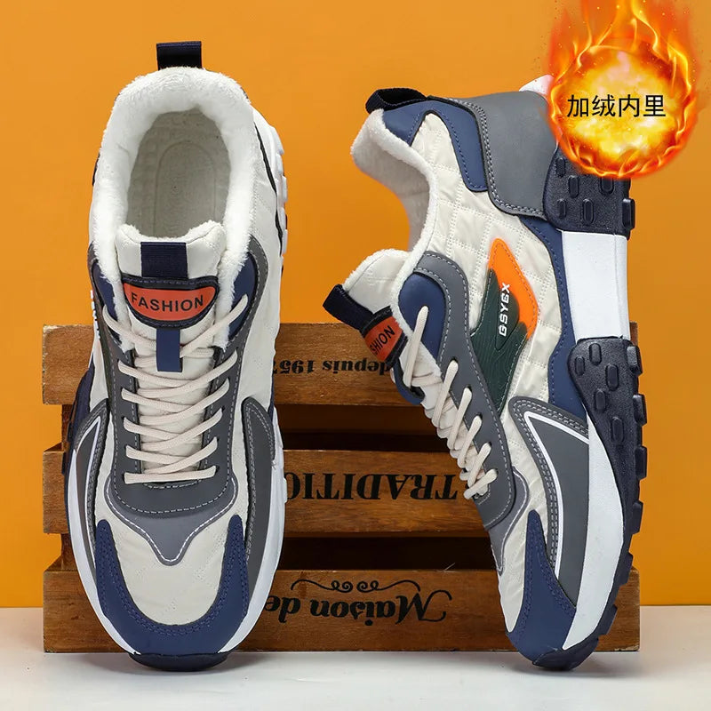 New Sneakers Shoes for Men Luxury Platform Male Sneakers High Quality Casual Running Shoes Winter Plus Size Cotton Man Shoes