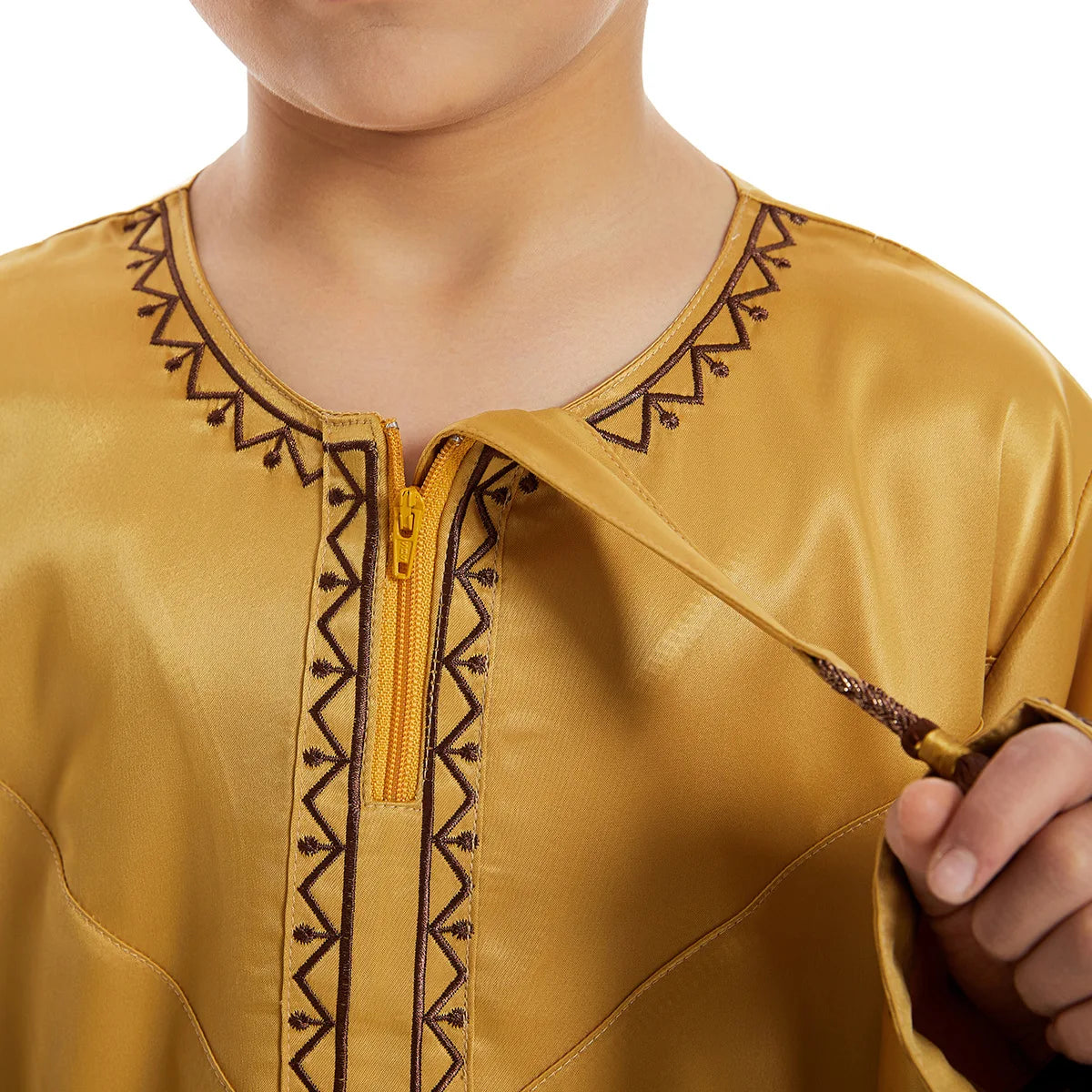 Eid Muslim Children Abaya Ramadan Jubba Prayer Thobe Boy Kids Abayas Islam Long Robe Gown Kaftan Dubai Arab Tassel Dishdasha