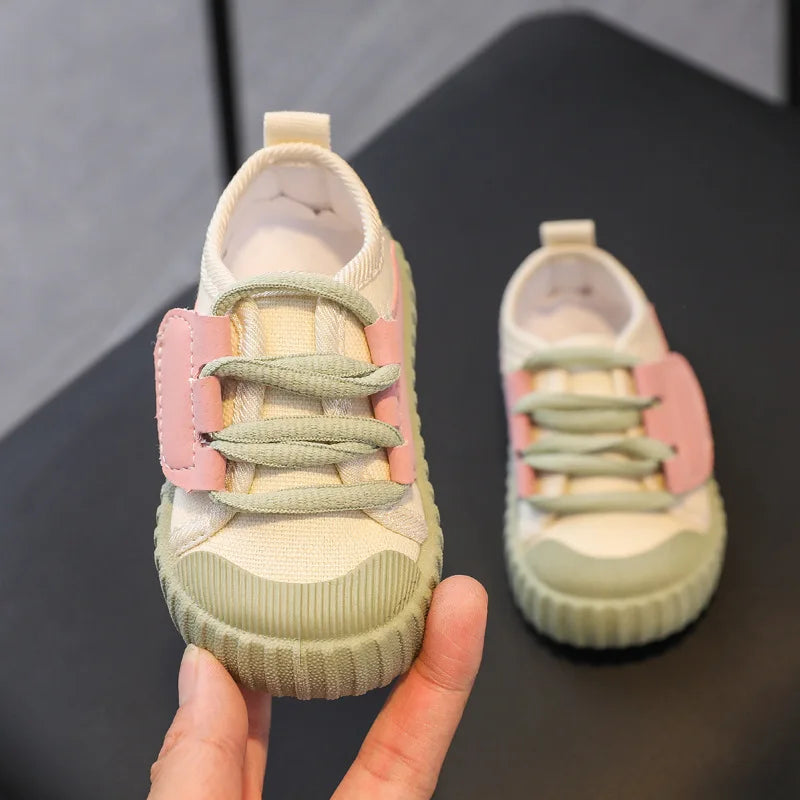 Kids Casual Shoes Boys Girls Canvas Shoes Fashion Lightweight Soft Children's Flats Anti-slip Toddler Baby Shoes Kids Sneakers