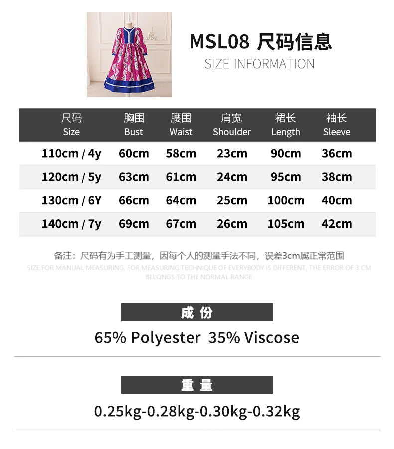 Muslim Ramadan Prayer Gowns Party Girls Dress Long Sleeve Robe Arabic Dubai Abaya Girls Dresses Eid Child Holiday Prom Costumes