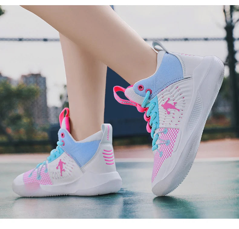 Brand Basketball Shoes For Kids Sneakers Non-Slip Cushion Boys Basketball Sneakers Sports Shoes Comfortable Children's Sneakers