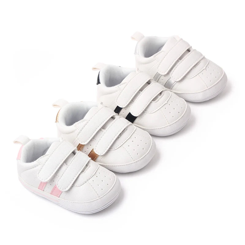 White Sneakers With Soft Soles Children's Sports Shoes For Spring/Autumn New Style Suitable For Both Boys And Girls Baby Shoes
