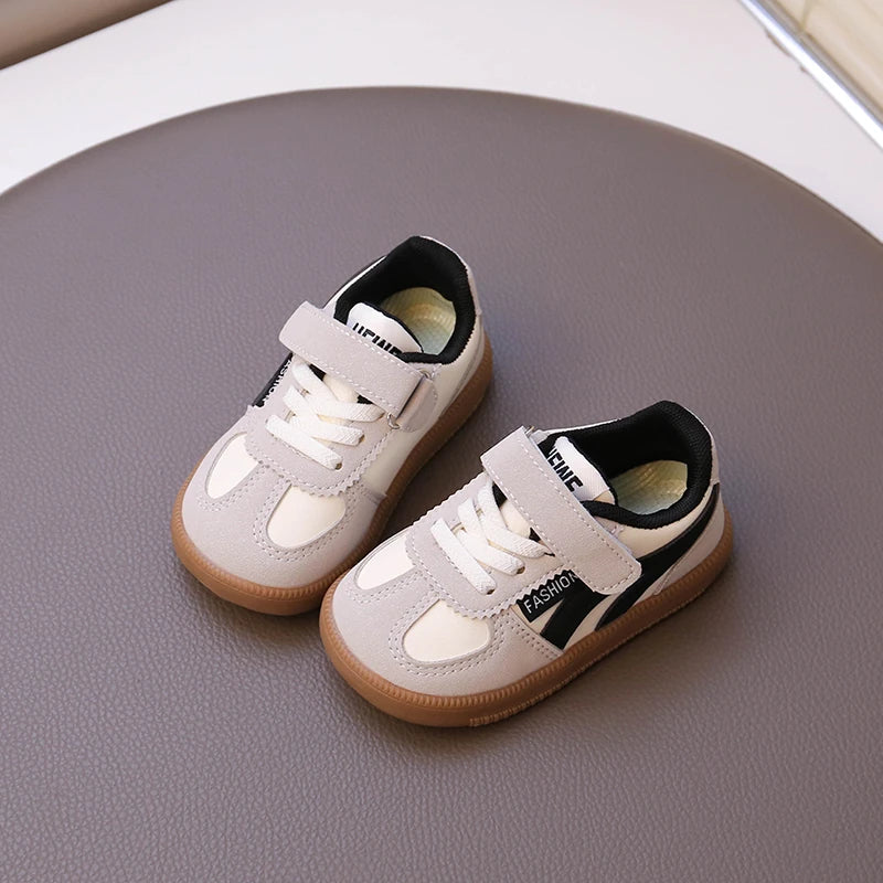 Children's Sneakers 1-8 Years Old Beige Lightweight Boys Girls Casual Shoes Four Seasons Black Soft Non-slip Kids Single Shoes