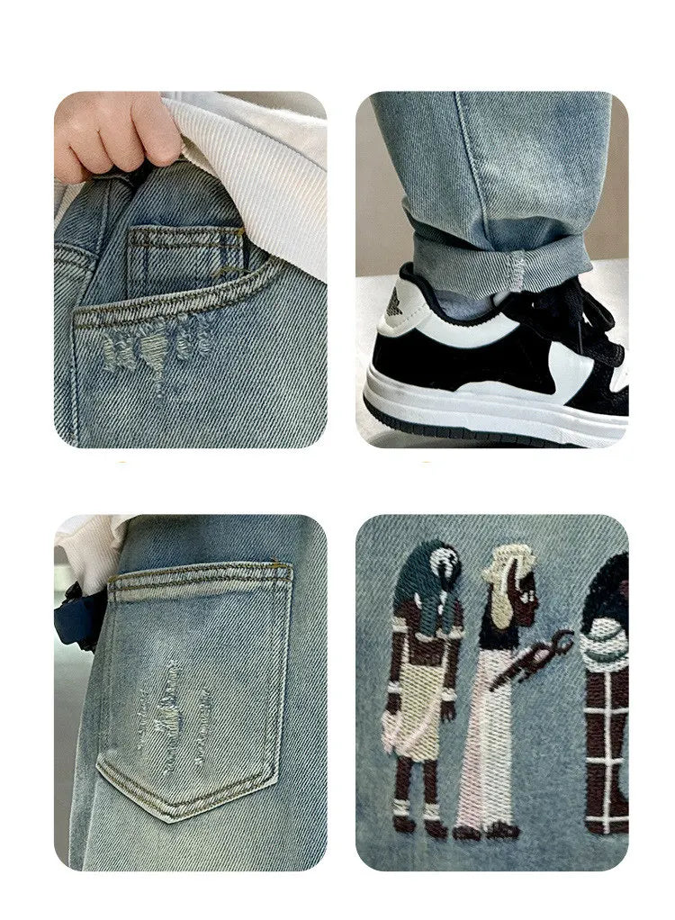 Jeans For Boys High Quality Children Clothes Casual Style Kids 2024 Spring Autumn New Arrival Denim Pants 5 6 7 8 9 10 11 12 14Y