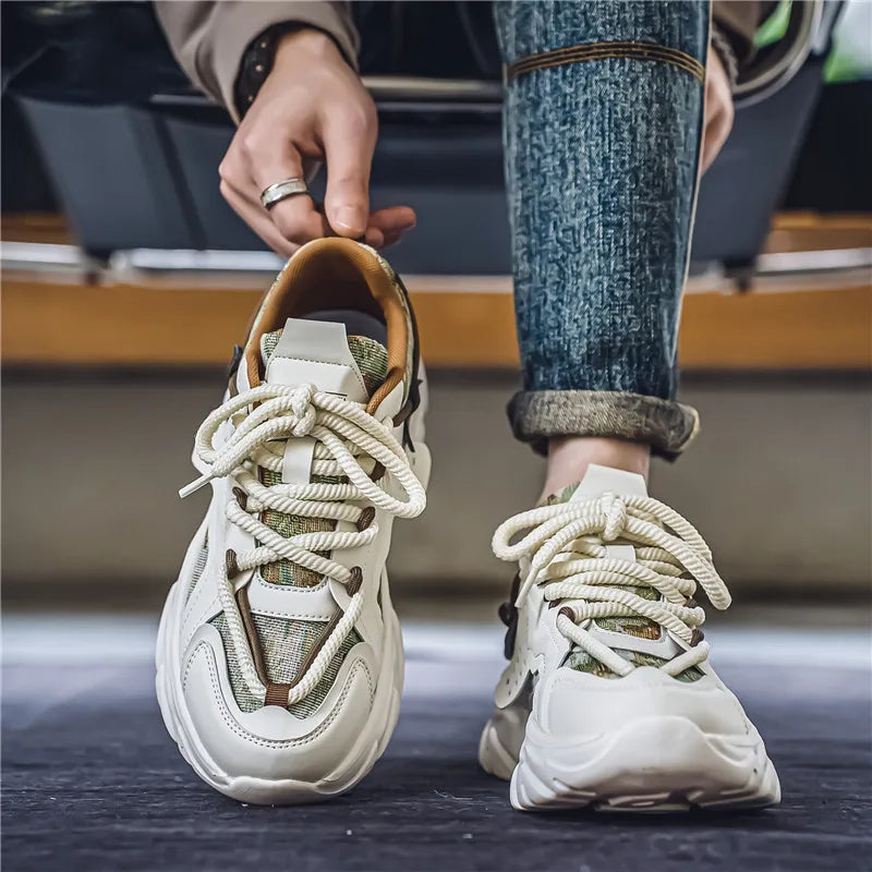 2024 New Shoes For Men Sneakers Male Casual Mens Shoe Big Shoelace Trainer Race Breathable Shoes Fashion Loafers Running