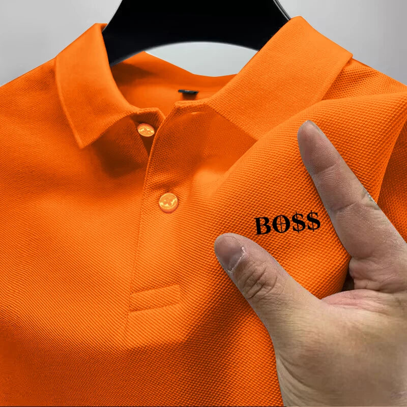Men's Short Sleeve Polo Shirt, Quick Dry, Breathable, Casual, Stylish, Business, Sports, Summer, High, New, 2025