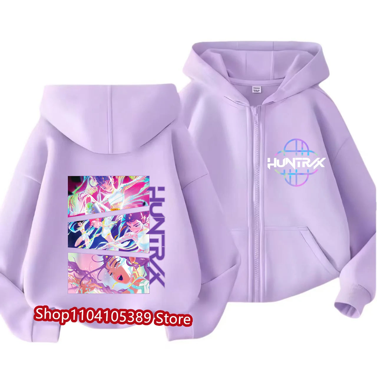 Kpop Demon Hunters Zipper Hoody Children Huntrix Rumi Zoey Cartoon Fashion Zip Sweatshirt Boy Girl Casual Tops Kids Clothes Gift