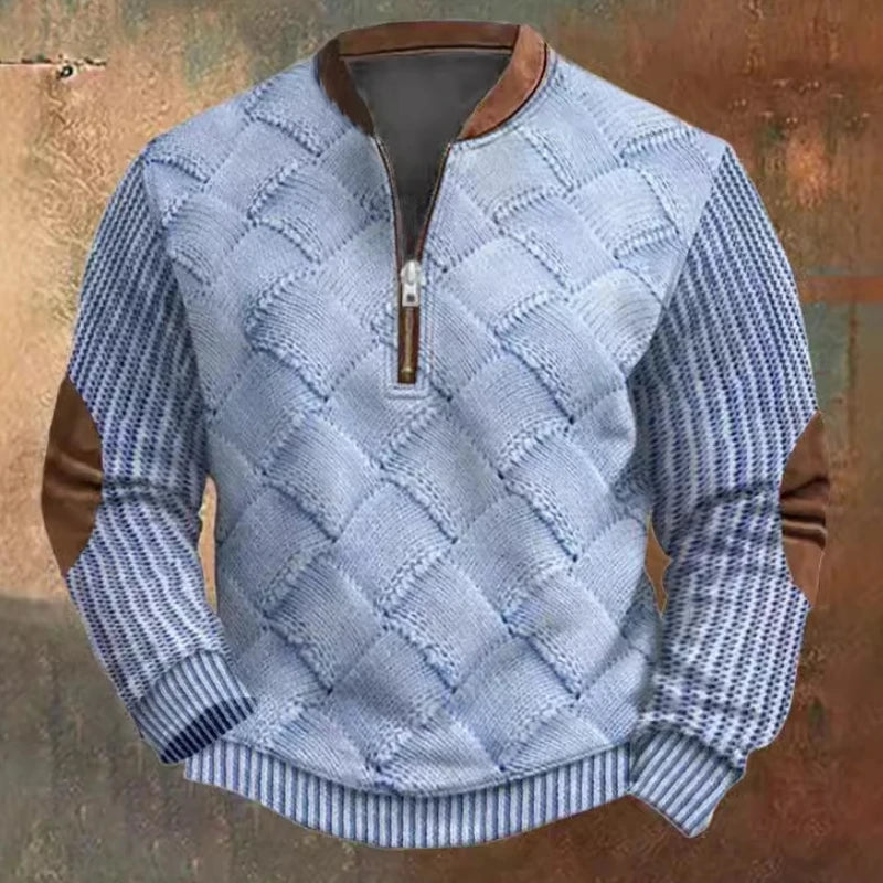 Hoodie Men's Half Zipper Sweatershirt 2024 Autumn/Winter New Thick Warm High Collar Men Jacket Coat Euro Size S-5XL D0259