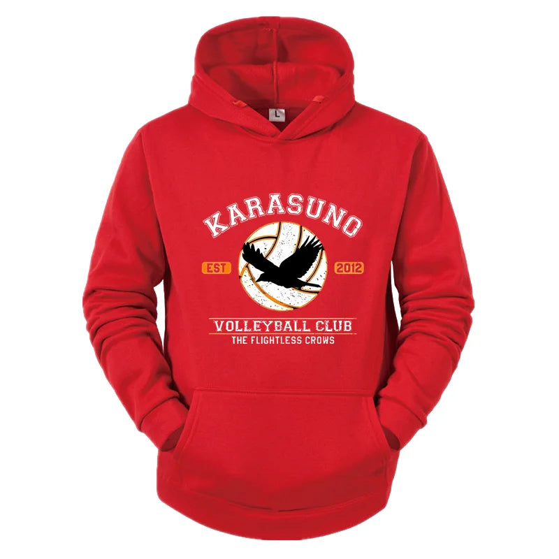 Japanese Tokyo Anime Haikyou Hoodie Men's Fun Pattern Street Fashion Men's Sportswear Autumn/Winter Suitable for Both Men/Women