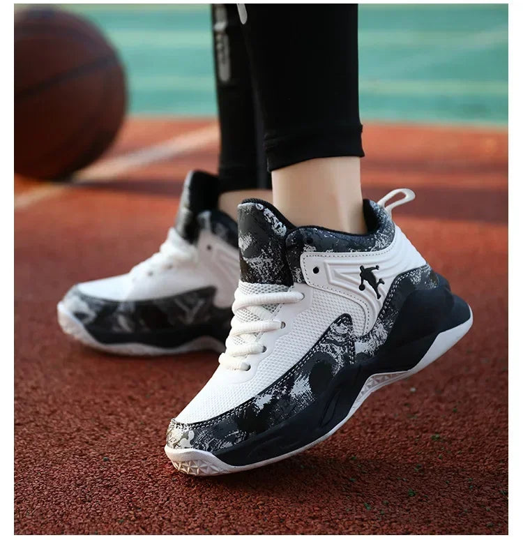 Children Sports Shoes 2025 Sneakers New Boys Brand Basketball Shoes for Kids Thick Sole Non-slip Child Boy Basket Trainer Shoes