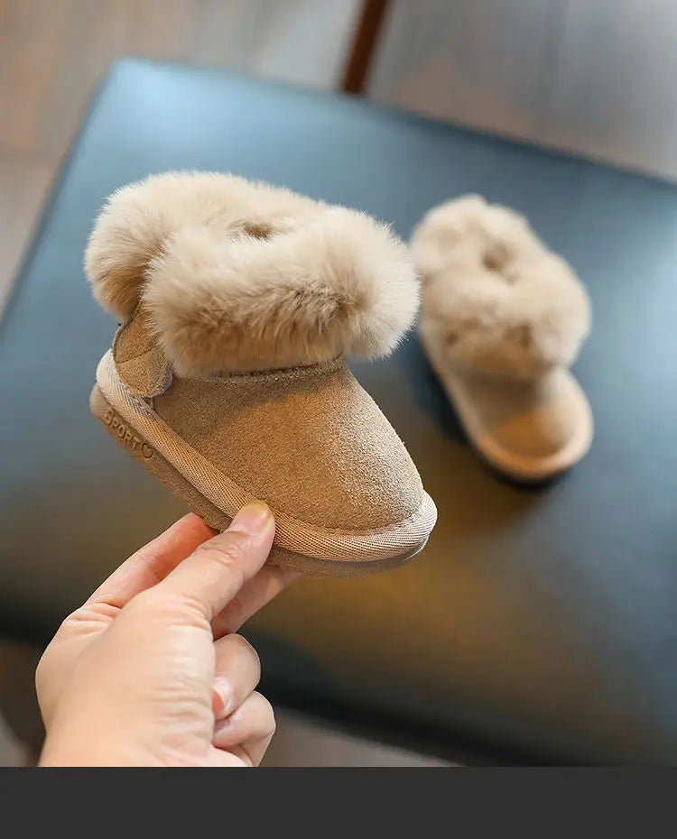 Botas Para Niña Plush Kid Snow Boot Winter Warmth Baby Walking Shoe Thick Boy Girl Cotton Shoe Soft Soled Child Shoe Padded Boot