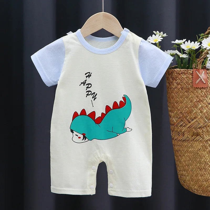 Summer Romper Baby Girls Clothes Cotton Short Sleeved Jumpsuit Newborn Baby Boy Clothes Bodysuit For Newborns