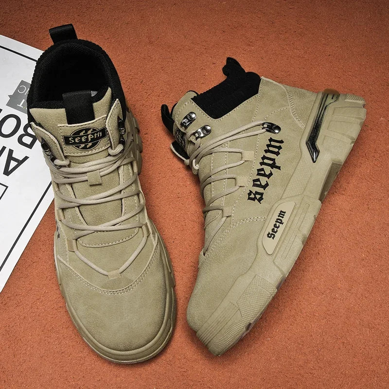 Boots for Mans Tooling Boot Keep Warm Easy To Clean Trendy All-match Crush Resistant Outdoor Shoes British Style New Arrival