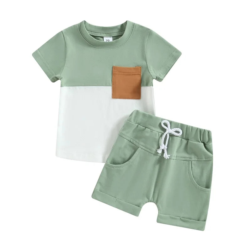 Pudcoco Toddler Boy Summer Clothes Toddler Outfits Short Sleeve T-Shirt and Shorts 2Pcs Little Boy Kids Sets 3-5T