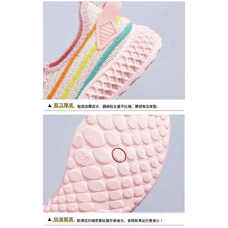 Women's Platform Sports Shoes with Fashionable Trendy Design Breathable Comfortable Shoes Outdoor Hiking Walking Casual Shoes