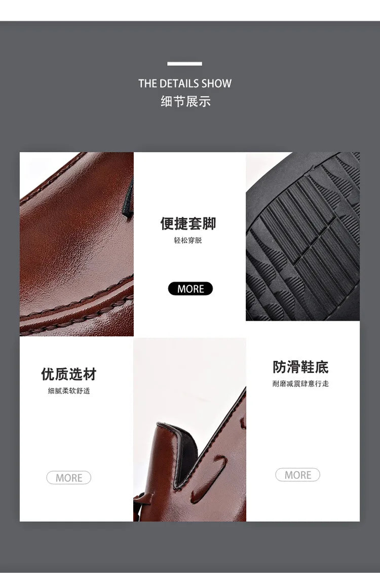 Mens Dress Shoe Fashion Male Loafers Business Wedding Shoe Men Black Elegant Classic Man Formal Leather Social Men's Lofer