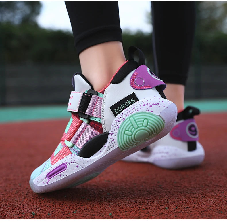 2024 New Children's Basketball Shoes For Boys Girls Non-slip Kids Sport Shoes Lightweight Outdoor Sneakers Trainers Footwear