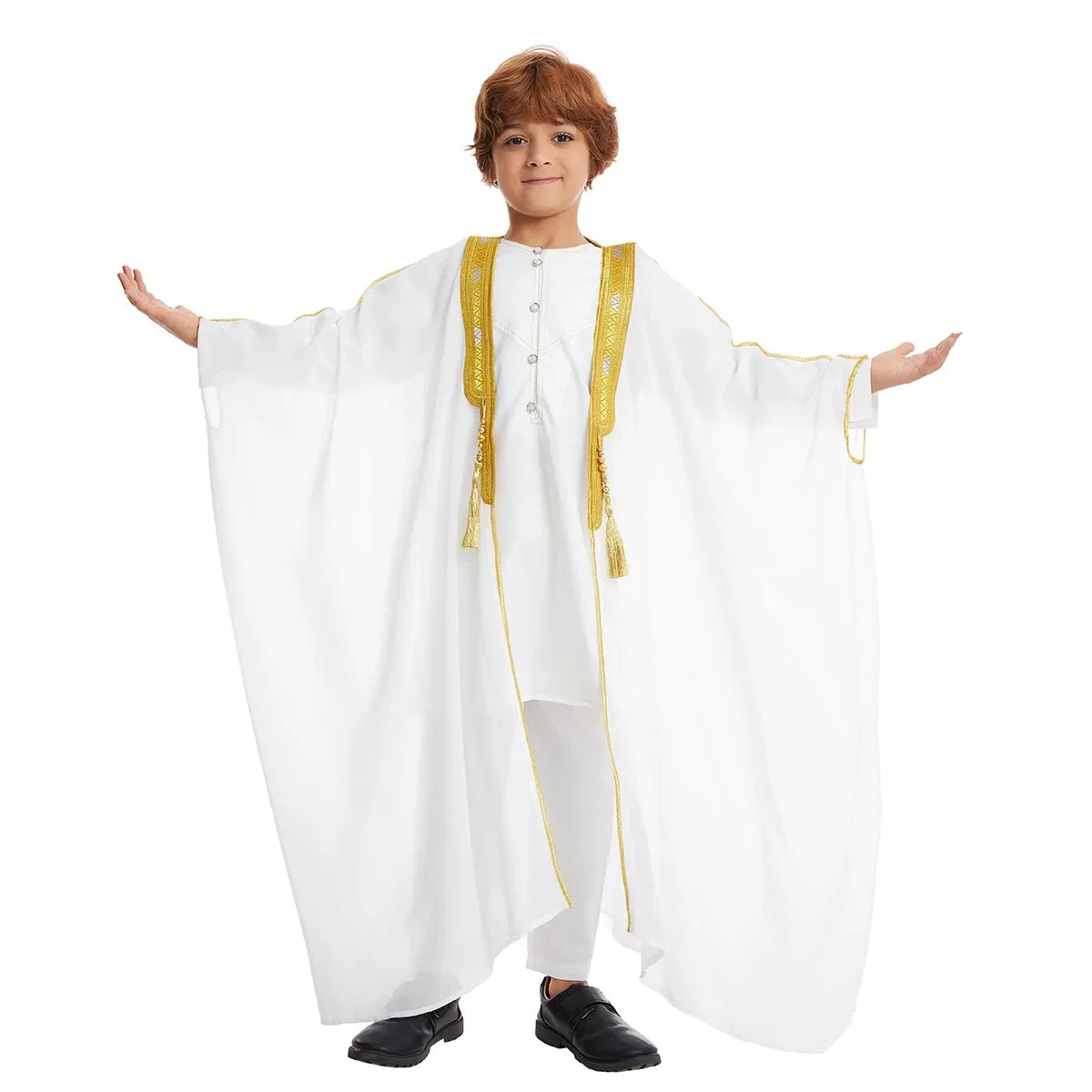 Eid Kids Boys Robe Muslim Dress Children Open Abaya Prayer Kaftan Ramadan Morocco Jubba Modest Islamic Dubai Saudi Abaya Thobe