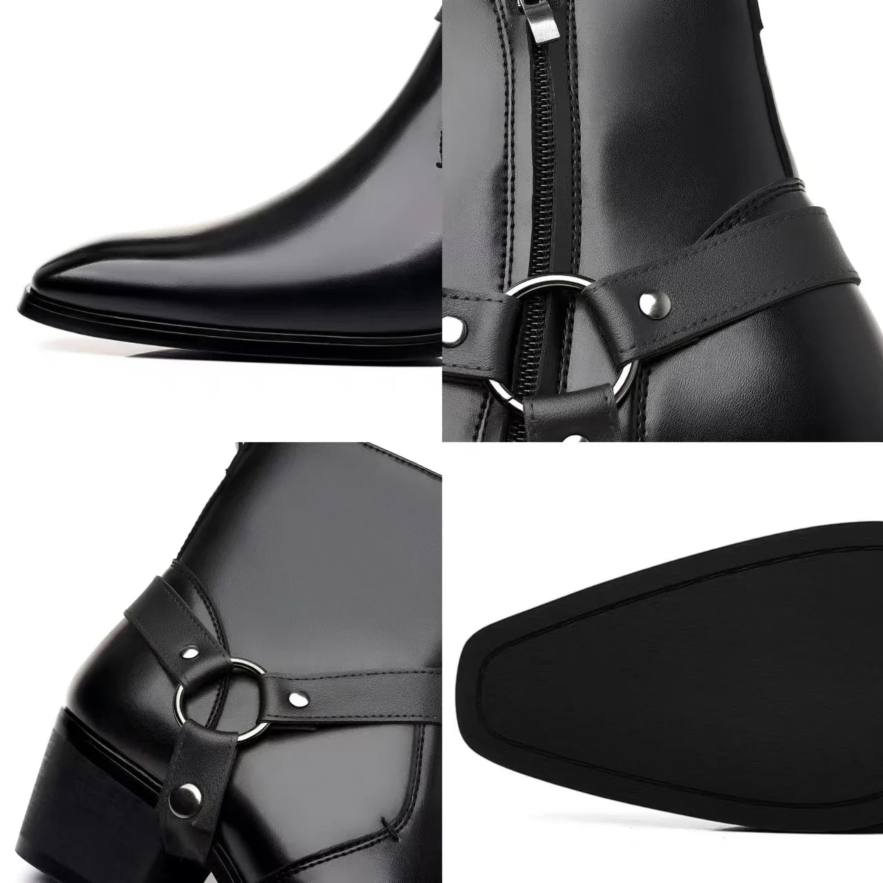 Men's Boots Fashion Designer Chelsea Boots Luxury High Quality Men Cowboy Boots Black Brown Zip Wedding Office Dress Shoes Male