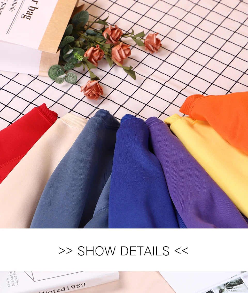 Autumn Winter Womans Sweatshirt Kawaii Ok Bear Graphic Printed Hoodies Comfortable O-Neck Fleece Soft Pullover Trend Sportswear