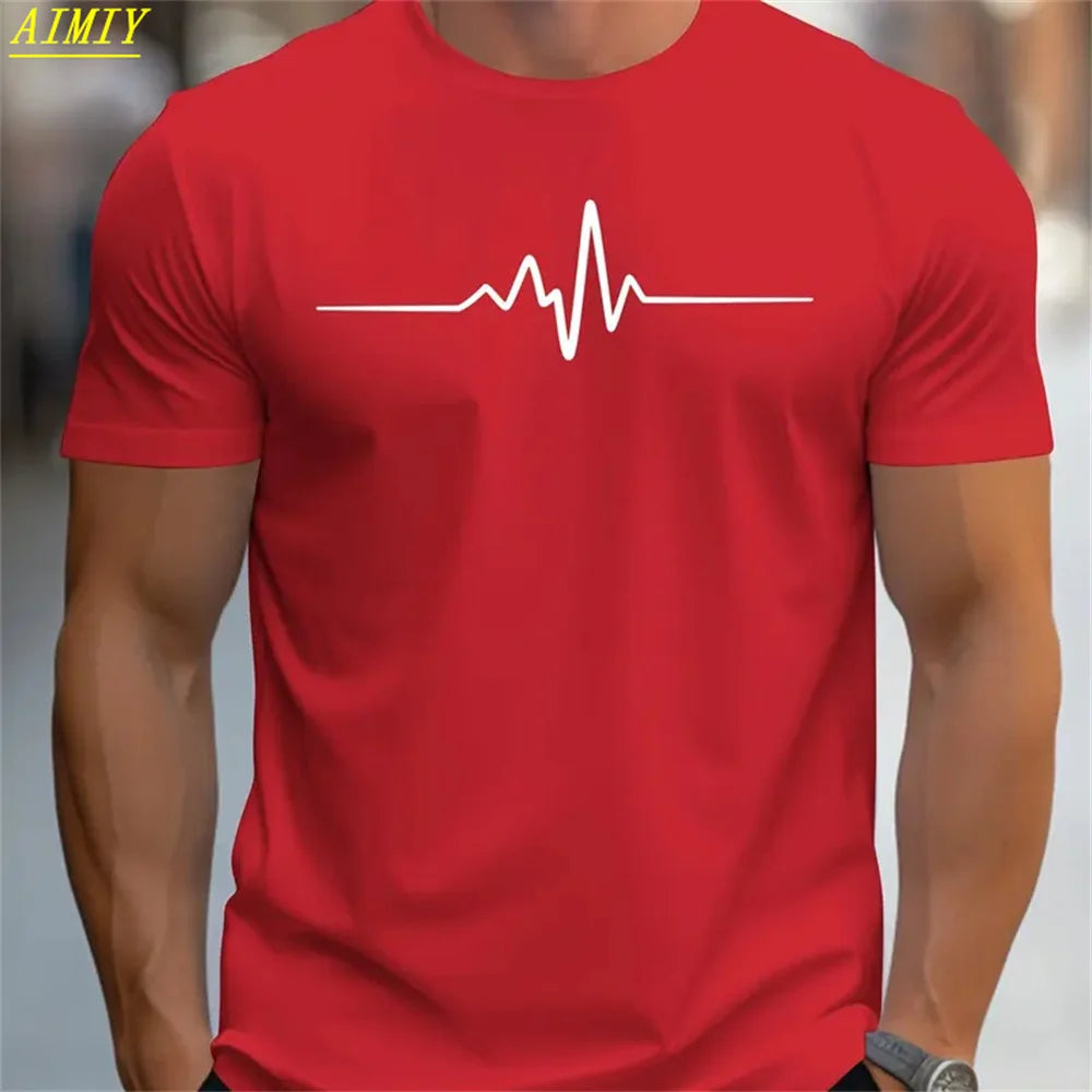 Fashion Summer 3D Stripe Letter Print Men's T Shirt Hip Hop Trend Harajuku Streetwear Casual O-neck Oversized T-shirts Men Tops