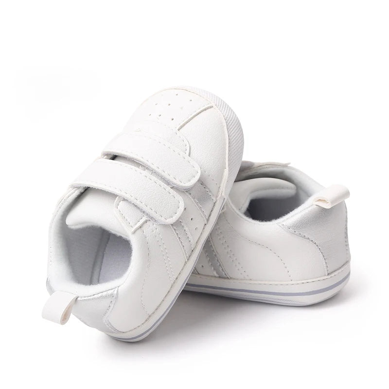 White Sneakers With Soft Soles Children's Sports Shoes For Spring/Autumn New Style Suitable For Both Boys And Girls Baby Shoes