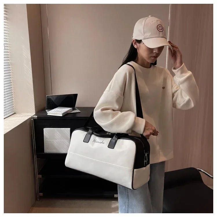 Large Capacity PU Zipper Travel Bag 2025 New High Quality Brand Simplicity Waterproof Luxury Leisure Vacation Luggage Bag