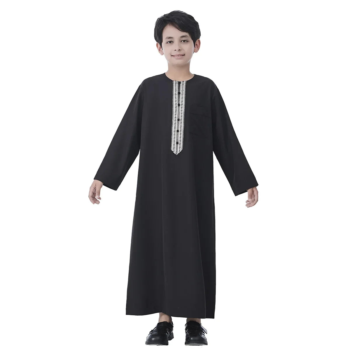Muslim Boys Robe Gown Saudi Djellaba Pocket Arabia Abaya Kaftan Jubba Thobe Islam Eid Ramadan Djellaba Morocco Caftan Abayas