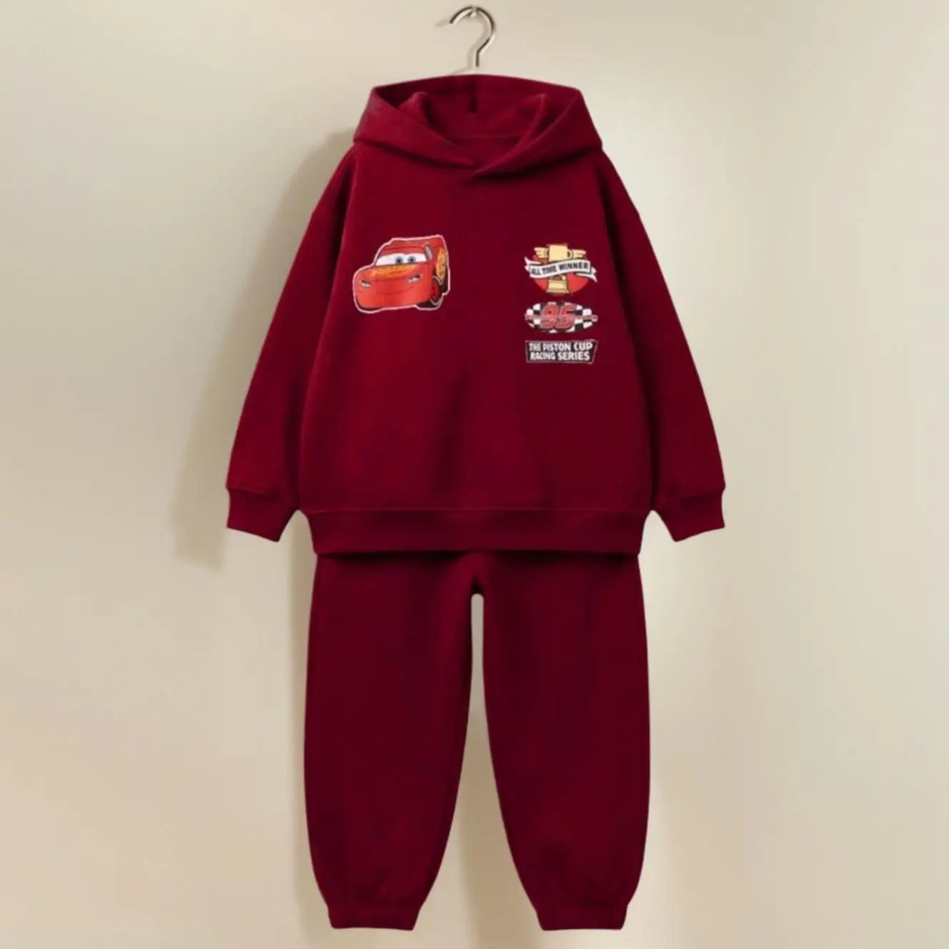 Multi-Color Disney Kids Hoodie Set Toy Story And Cars Printed Hooded Top + Pants 2Pcs Loose Casual Children Autumn Costume Wear