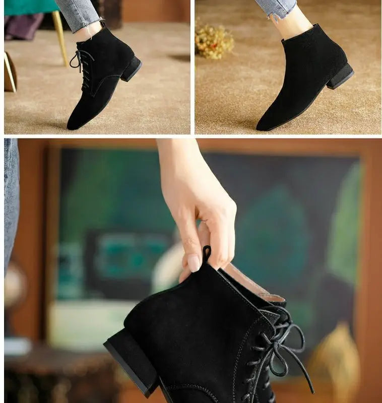 Super High Heel Boots High Heel Shoes Thick Heel Short Boots Autumn Winter 2025New Waterproof Platform Single Boot Women Boots