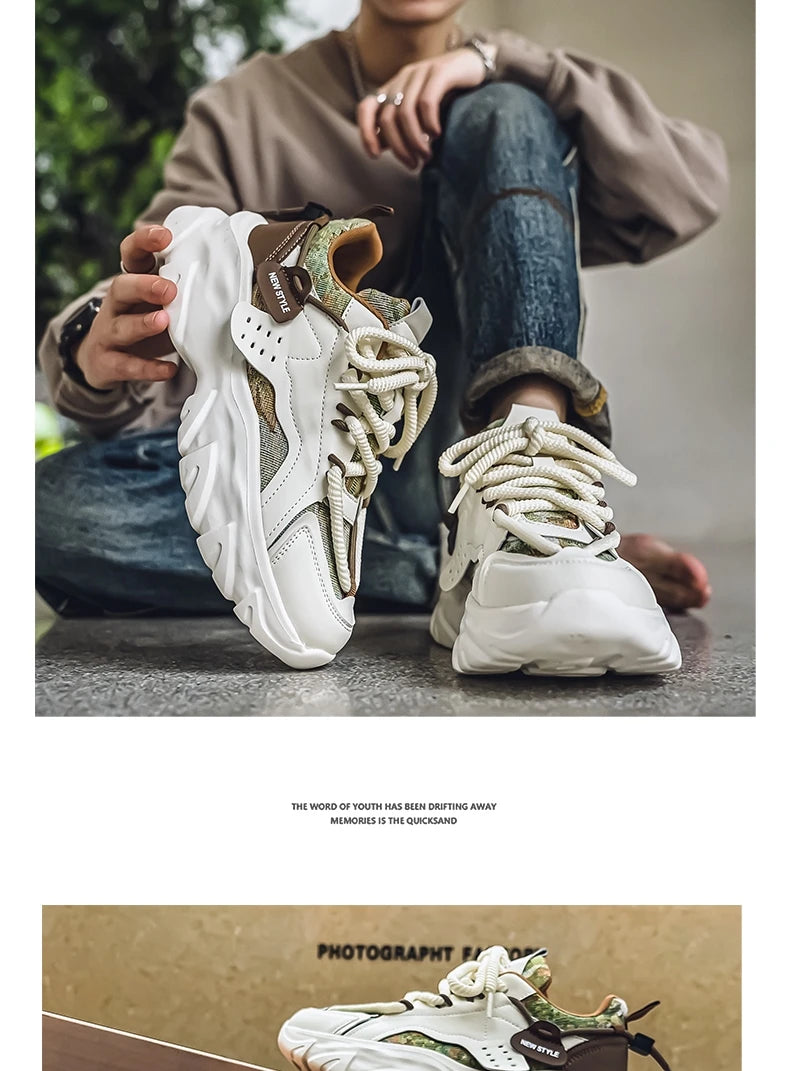 2024 New Shoes For Men Sneakers Male Casual Mens Shoe Big Shoelace Trainer Race Breathable Shoes Fashion Loafers Running