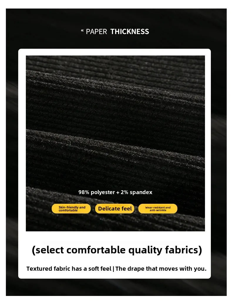 Trendy Corduroy Men's Pants Casual Fleece-Lined Loose-Fit Straight-Legged Sweatpants Autumn Winter High-Quality Foreign Trade