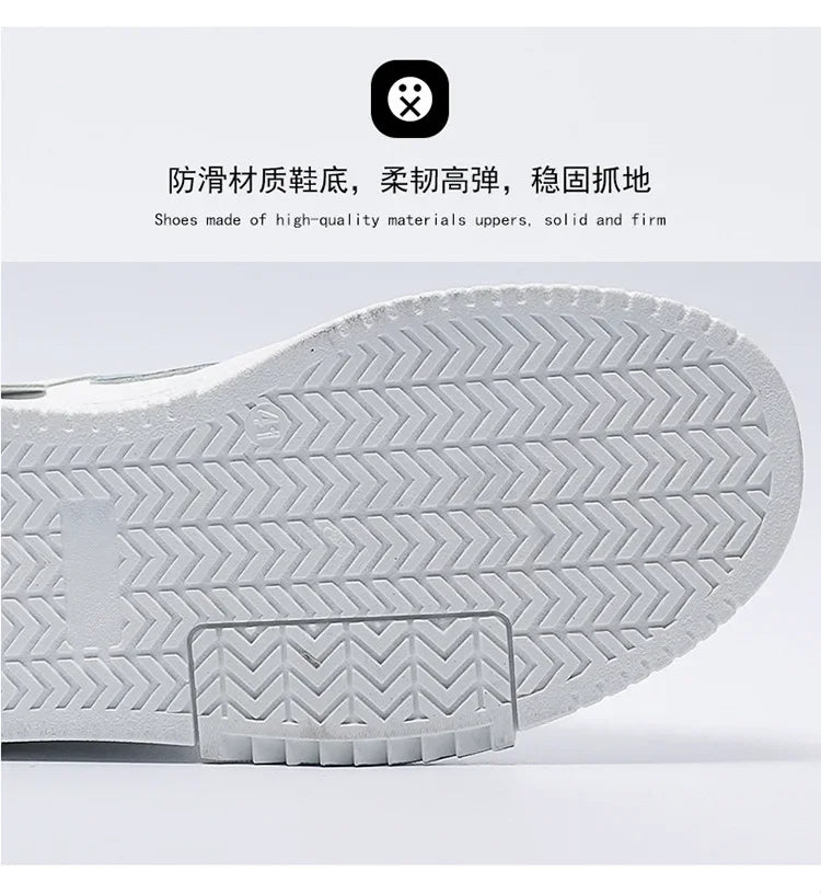 Men's shoes 2024 summer new breathable white shoes men's trendy and versatile thick soled sports board shoes trendy shoes