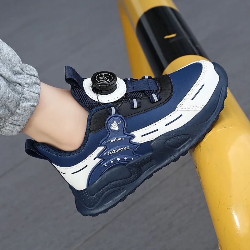 Children Sneaker Boys Casual Shoes Leather Student Walking Shoes Kids Non-slip Lightweight Girls Sports Running Tennis Footwear