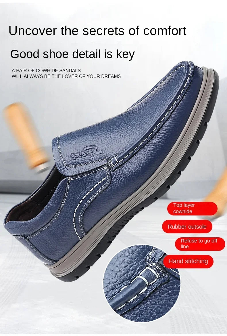 Casual Shoes For Men Flat Platform Walking Shoes Outdoor Footwear Loafers Breathable Sneakers Handmade Shoes Genuine
