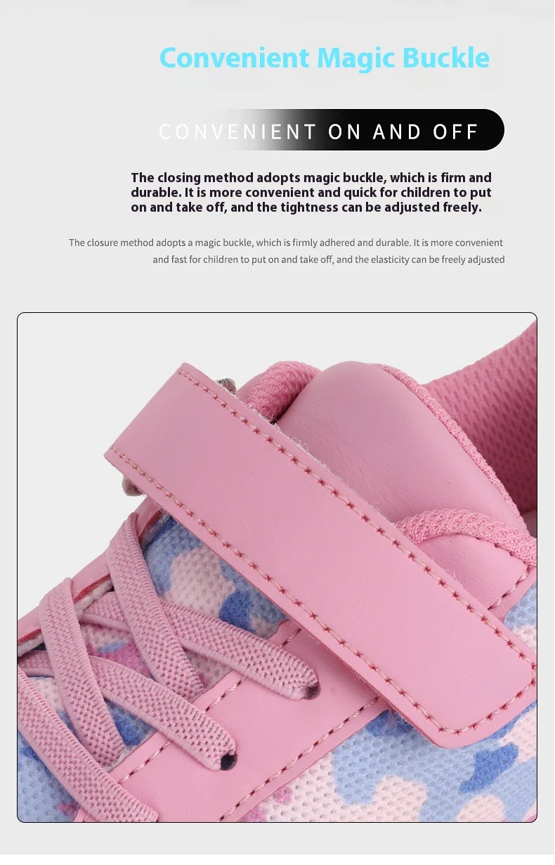 New Kids Wide Toe Barefoot Shoes Little/Big/Kid Hook Loop Minimalist Sneakers Artificial Leather Mesh Lightweight Shoes