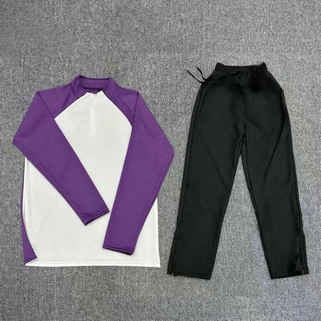 Men's Running Quick Dry Long Sleeve Sports T-Shirt Fitness Top Cycling Set Casual Polyester Fabric Four Seasons Suitable