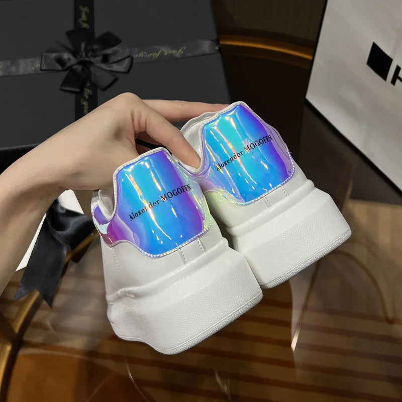 2024 Classic Leisure Sports Sneakers Height Increasing Lovers With Men's and Women's Thick Bottom fFlat Lace-up Waterproof Shoes