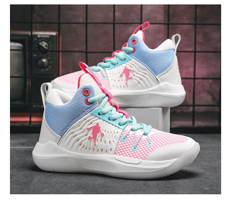 Brand Basketball Shoes For Kids Sneakers Non-Slip Cushion Boys Basketball Sneakers Sports Shoes Comfortable Children's Sneakers