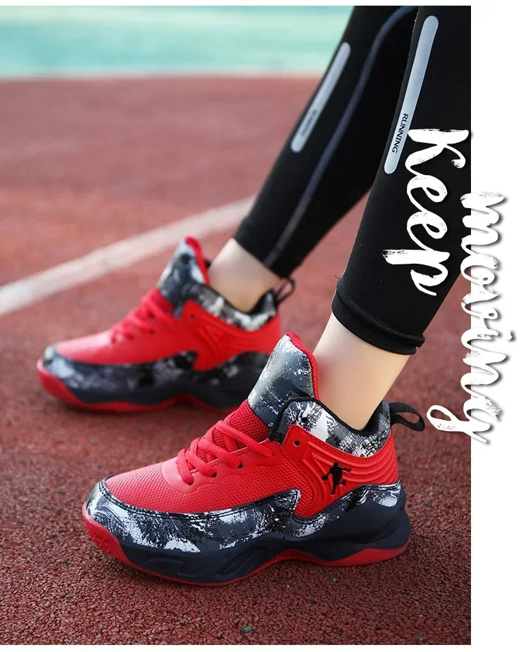Children Sports Shoes 2025 Sneakers New Boys Brand Basketball Shoes for Kids Thick Sole Non-slip Child Boy Basket Trainer Shoes