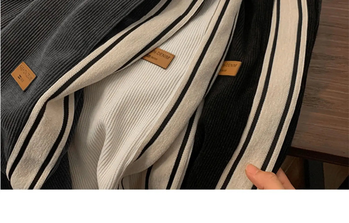 Corduroy Men's Pants Autumn Winter New Sle Hong Kong Sle Trendy Wide Leg Straight Elastic Waist Sports Casual Long Trousers