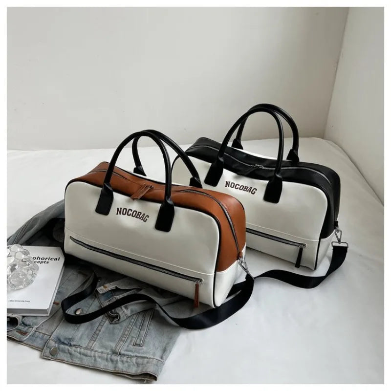 Large Capacity PU Zipper Travel Bag 2025 New High Quality Brand Simplicity Waterproof Luxury Leisure Vacation Luggage Bag