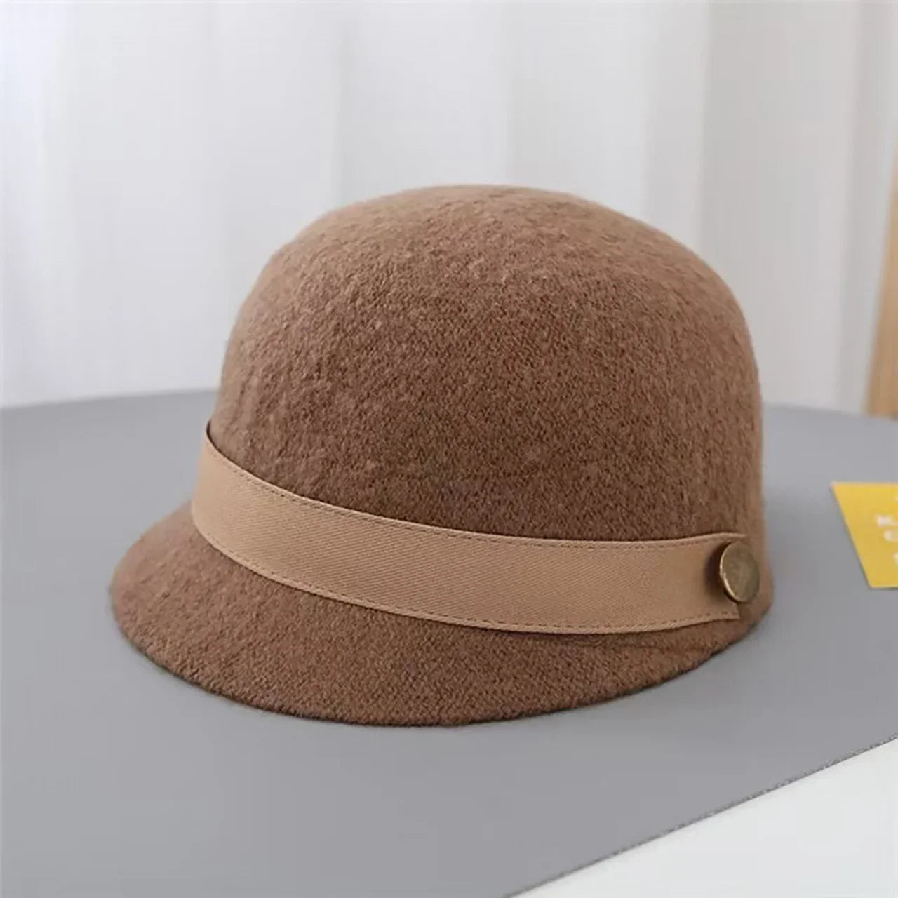 Winter Warm Baby Equestrian Hat Vintage Baby Boy Girl Wool Caps Cute Toddler Short Brim Duck Tongue Cap