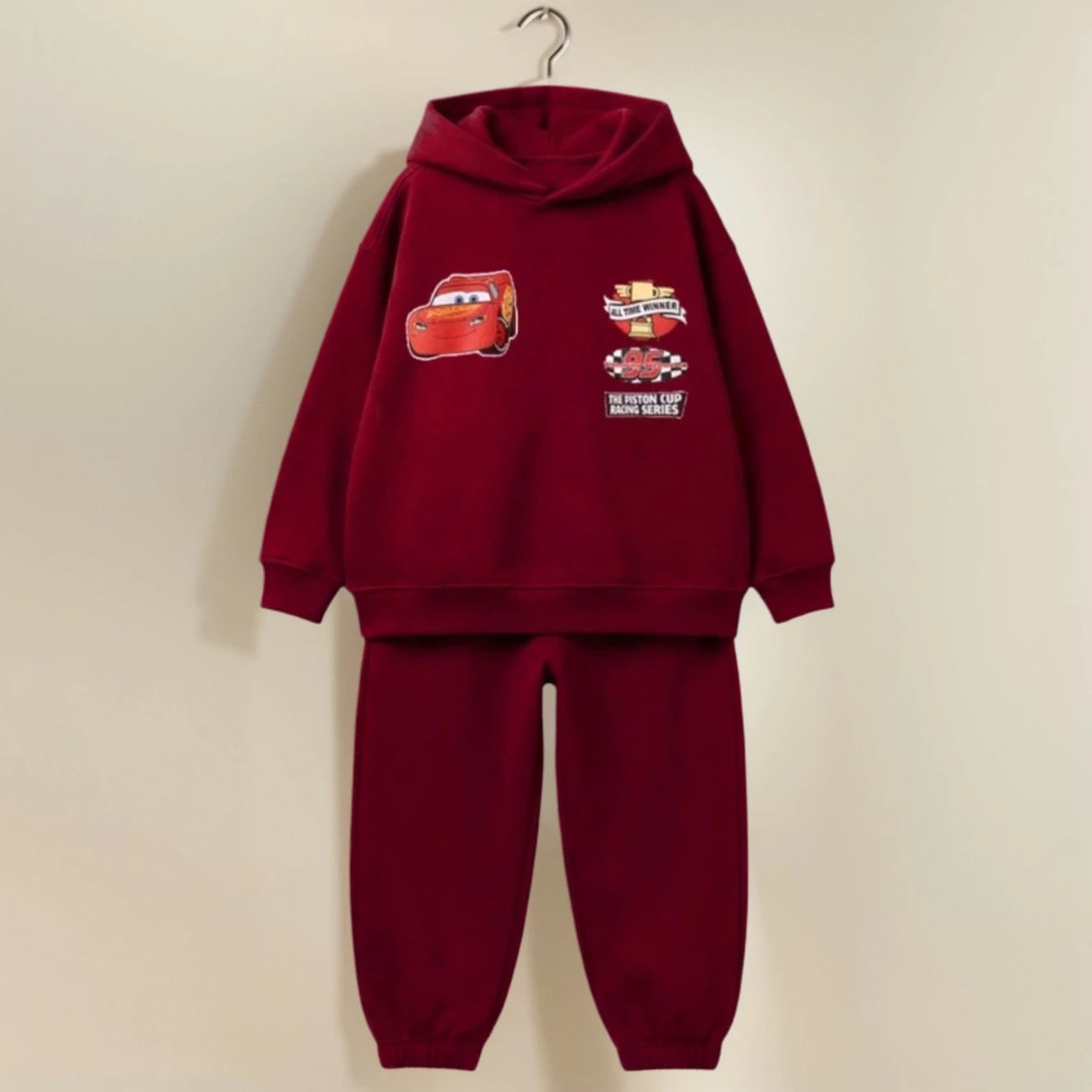 Multi-Color Disney Kids Hoodie Set Toy Story And Cars Printed Hooded Top + Pants 2Pcs Loose Casual Children Autumn Costume Wear