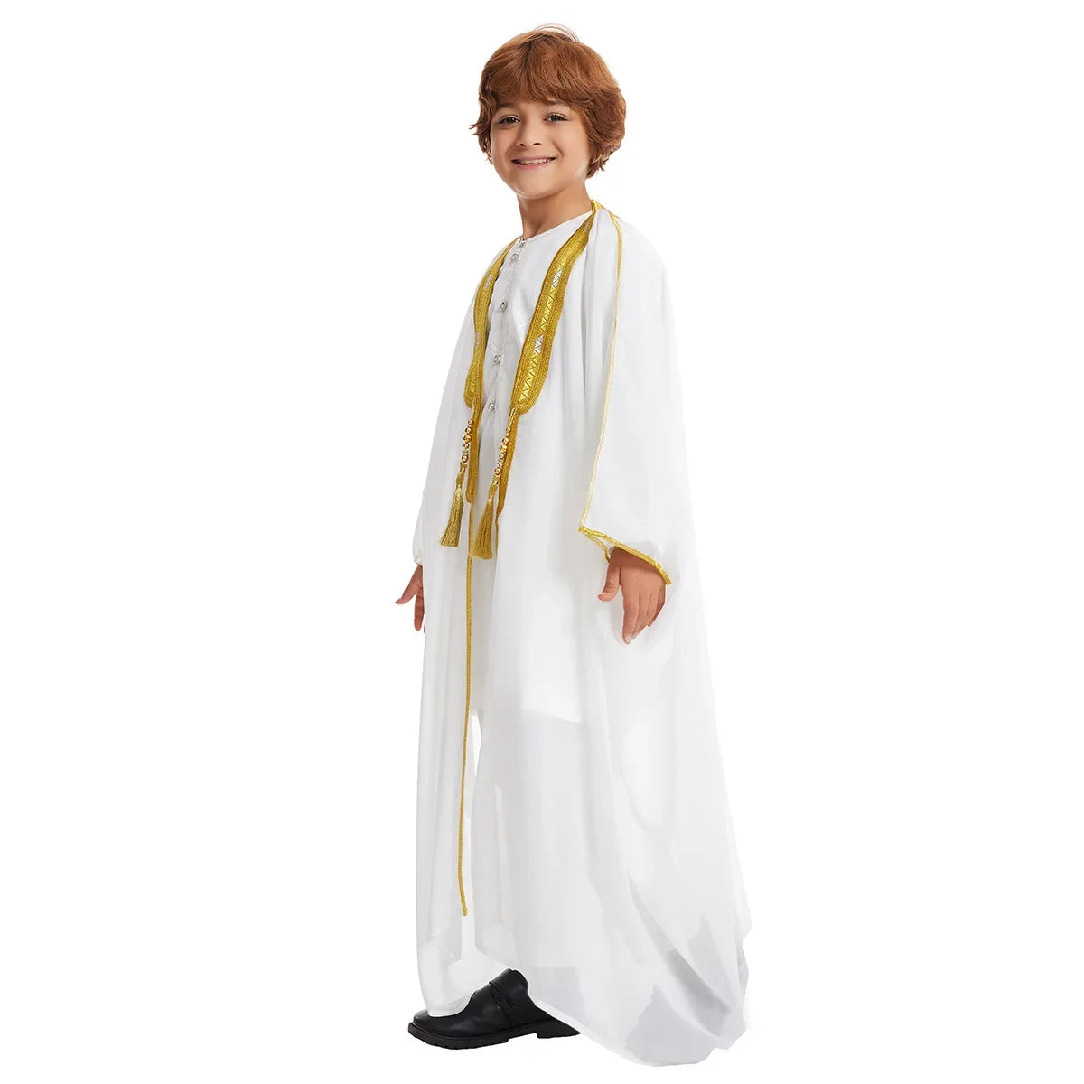 Eid Kids Boys Robe Muslim Dress Children Open Abaya Prayer Kaftan Ramadan Morocco Jubba Modest Islamic Dubai Saudi Abaya Thobe