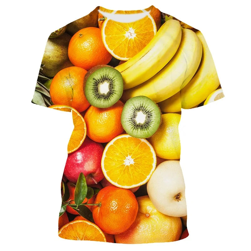 New Summer Strange Delicious Fruit Graphic 3D Print T-Shirts Men Women Funny T Shirt Short Sleeve Oversized Tee Top Kid Clothing