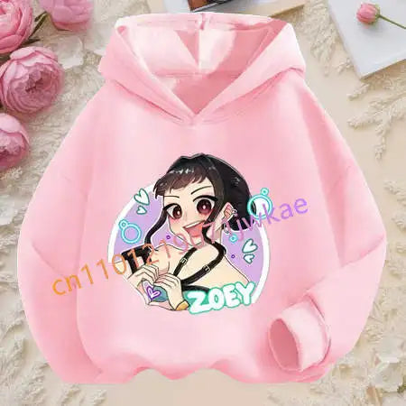 Autumn Tracksuit Hood Sportswear Long Sleeve Pullover Kids Clothing Hot K-pop Demon Hunters Hoodies Girl Thin Hooded Sweatshirt